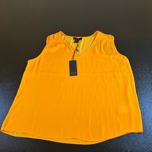 Rachel Rachel Roy Blouse Womens Medium Yellow Sleeveless V-Neck Tank Top